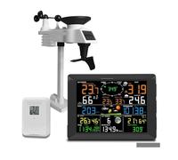 0320 Wireless Weather Stations 10 Inch Large Display Indoor Outdoor Thermo-hygrometer Rain Gauge Wind Speed 8 Channel Supports