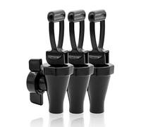 03260.0002 Replacement Faucet Kit for Tea Dispenser, Spigot Replacement for Tea Urn, Tea Spout/Nozzle with Wing Nut and C-Ring, 3 Packs, Black