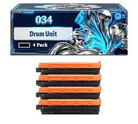 034 Drum Unit Compatible for Canon i-SENSYS MF810Cdn C1225 MF820Cdn C1225iF Printers, With Chip Large Capacity 42500 Pages (4 Pack Black)