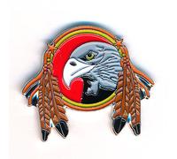 0362 Dream Catcher Eagle with Feathers Badge Metal Button Pin Badge