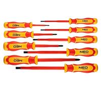 04-143 Set: Screwdriver insulated, slim Phillips, Pozidriv®, flat NEO TOOLS