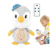 (04) Singing Stuffed Animals Star Projector Doll White Noise Comfort Doll With Light And Breathing Vibrations For Kids 0-3 Years Old