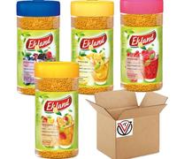 04 x Mixed Flavour Eklandd Tea Jar 350g - Raspberry, Multivitamin, Lemon, Forest Fruit