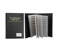 0402 Series 80 Values Capacitors Sample Book, Electronic Components Assorted Kit, Black Plastic Storage Organizer with 80 Types of Capacitance Samples, for Electronics Professional