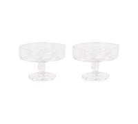 0405 Stem Glass Set of 2 Wide 100ml Clear