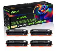 045H Compatible for Canon Toner Cartridges with Chip i-SENSYS MF631Cn MF633Cdw MF635Cx LBP611Cn Printers (4 Pack Black)