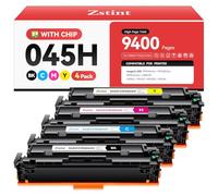 045H Toner Cartridge 4-Pack High Yield with Chip Replacement for Canon 045H CRG-045H Toner Cartridges Compatible with Canon imageCLASS MF634Cdw MF632Cdw LBP612Cdw LBP612C MF632 MF632C MF634 Printer