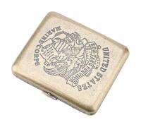 (05) Metal Cigarette Case King Size, Retro Bronze Cigarette Case 100mm For Men Women Vintage Cigarette Box Holder Holds 20 Cigarettes