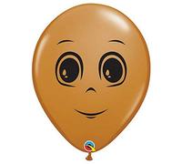 05" Round Mocha Brown 100Ct Masculine Face Balloons Bag of 100 Balloons