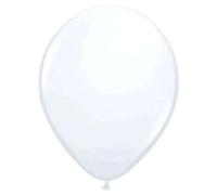 05" Round White 100Ct Qualatex Plain Latex Balloons. Bag of 100 Balloons