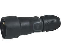 050111 Portable Socket 2P+E 16A IP44 Black Rubber+Gland