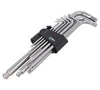 05073544001 key set hex hex-plus, spherical stainless steel 9pcs. WERA