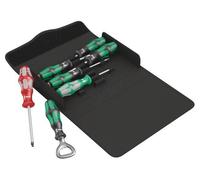 05105626001 Set: screwdriver square, Phillips, flat case 7pcs. WERA