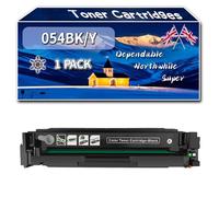 054BK/Y Toner Cartridges Compatible for Canon i-SENSYS LBP-621Cw LBP-623Cdw MF641Cw MF643Cdw MF-643Cdw MF645CX Printers, High-Definition Printing Effect with Chip, 2500 Pages (1 Pack Black)