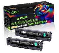 055H Compatible for Canon Toner Cartridges with Chip i-SENSYS MF742Cdw MF743Cdw MF744Cdw Printers (2 Pack Black)