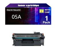 05A Toner Cartridge with Chip High Yield Replacement for HP 05A CE505A Cartridges Compatible with HP LaserJet P2035 P2035N P2055 P2055DN P2055X Series Printer,Black-1 Pack