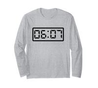 06:07 Digital Clock Six Seven Funny Gen Z 6 7 Slang Meme Long Sleeve T-Shirt