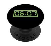 06:07 Digital Clock Six Seven Funny Gen Z 6 7 Slang Meme PopSockets Adhesive PopGrip