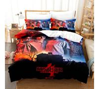 (06, 200x200) Bedding set 4-piece 3-piece set Stranger Things bed sheet quilt