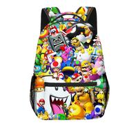 (06) 2023 New Super Mario Kids Schoolbag Bowser-Luigi Mario-Yoshi-Peach Backpack traveling bag