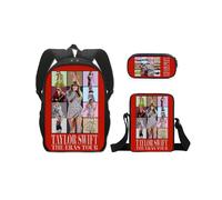 (06, 3-piece Set) Taylor Swift Themed School Backpack for Kids, Children's Backpack, Crossbody Bag, Pencil Case Set