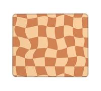 06 Boho Mouse Pad,Checkered Mouse pad,Orange Mouse pad,Aesthetic Office Supplies,Boho Desk Accessories,9.4"x7.9"