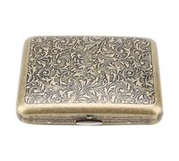 (06) Metal Cigarette Case King Size, Retro Bronze Cigarette Case 100mm For Men Women Vintage Cigarette Box Holder Holds 20 Cigarettes
