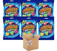 06 x Barratt Wham Sour Squad Bag 94g - Sour Fruit Flavour Jelly Sweets