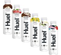 06 x Diffrent Flavour Mixed Huuel Flavour Ready-To-Drink Complete Meal Bottle 500ml - Banana,Vanilla, Berry, Chocolate, Strawberry & Cream, Iced Coffee Caramel