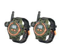 060 2Pcs Kids Mini Walkie Talkie Watch Hands-Free Talking Flashlight Compass Rechargeable Interphone