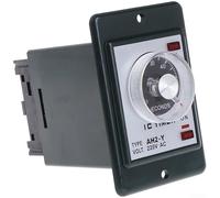 060 Seconds Power On Delay Timer Relay AH2Y with Socket Base AC 220V, 8 Terminal Time Relay with Dual LED Indicator Lights for Industrial Applications