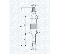 Glow plug Metal glow plug 062583003304 MAGNETI MARELLI for MERCEDES-BENZ DAEWOO