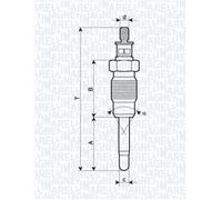 Magneti Marelli OEM Glow Plug For RENAULT Express Megane I Classic 59624K