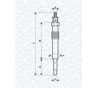 Magneti Marelli OEM Glow Plug For FORD C-Max Fiesta IV Focus II Galaxy EZD.37