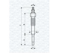 GLOW PLUG FITS: TOYOTA COROLLA COMPACT 1.8 D .TOYOTA COROLLA VI COMPACT 1.8 D
