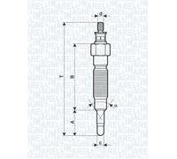Magneti Marelli OEM Glow Plug For MITSUBISHI L 200 300 III Pajero Ii MD197511