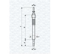 MAGNETI MARELLI 062900076304 Glow Plug for OPEL,VAUXHALL