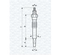 Magneti Marelli OEM Glow Plug For OPEL MAZDA Astra F Combo Corsa B 1214316