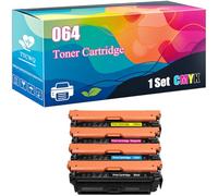 064 Toner Cartridge Compatible with Canon i-SENSYS LBP722Cdw MF832Cdw Printers, High-Yield Ideal for High-Volume Printing (4-Pack BK/C/M/Y)