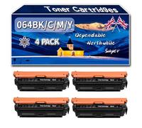 064BK/C/M/Y Toner Cartridges Compatible for Canon i-SENSYS LBP722Cdw LBP732Cdw MF832Cdw MF842Cdw Printers, High-Definition Printing Effect with Chip, 7000 Pages (4 Pack Black)