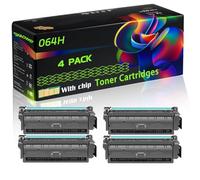 064H Compatible for Canon Toner Cartridges with Chip i-SENSYS LBP722Cdw MF842Cdw LBP732Cdw Printers (4 Pack Black)