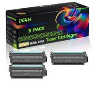 064H Compatible for Canon Toner Cartridges with Chip i-SENSYS LBP722Cdw MF842Cdw LBP732Cdw Printers (3 Pack Black)