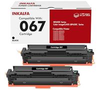 067 067H Black Toner Cartridge 2 Pack MF656CDW MF654CDW Compatible Replacement for Canon 067 Black 067H Color ImageCLASS LBP632CDW MF653Cdw LBP633CDW MF651CW LBP631CW Printer High Yield Ink | 2-Pack