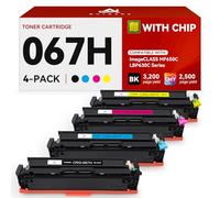 067H 067 High Capacity Compatible Toner Cartridges Replacement for Canon 067H 067 Works with Canon Color imageCLASS MF650C LBP630C Series MF653Cdw MF654Cdw MF656Cdw LBP632Cdw LBP633Cdw 4-Pack Color