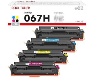 067H 067 Toner Cartridge Set: Compatible for Canon 067H 067 i-SENSYS MF657Cdw MF655Cdw MF651Cw LBP631Cw LBP632Cdw LBP633Cdw MF656Cdw MF653Cdw MF654Cdw 4 Packs (Black, Cyan, Yellow, Magenta)