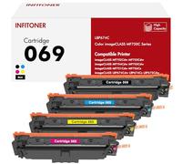 069 069H Compatible Toner Cartridge Replacement for Canon 069 imageCLASS MF752Cdw LBP673Cdw MF753Cdw MF753Cdw LBP674Cx LBP674Cdw MF751Cdw MF756Cx CRG-069 CRG-069H 4-Pack, Black Cyan Magenta Yellow