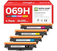 069 069H Toner Cartridge Set High Capacity 4-Pack Compatible for Canon 069H 069 for Color imageclass MF753Cdw MF751Cdw LBP674Cdw LBP674C MF750C LBP673Cdw LBP674Cx MF752Cdw MF756Cx Printers lnk Black