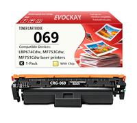069 CRG-069 Black Toner Cartridge - Replacement for Canon 069 069H CRG-069 Compatible with Canon Color ImageClass LBP674Cdw, MF753Cdw, MF751Cdw laser printers (with Chip)