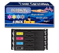 069BK/Y Toner Cartridges Compatible for Canon i-SENSYS LBP673Cdw LBP673Cdw II MF752Cdw Printers, High-Definition Printing Effect with Chip, 3100 Pages (4-Pack BK/C/M/Y)