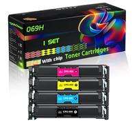 069H Compatible for Canon Toner Cartridges with Chip imageCLASS MF752Cdw LBP673Cdw MF753Cdw MF753Cdw LBP674Cx Printers (4-Pack BK/C/M/Y)